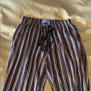 Stripy flowy pants